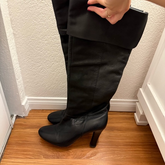 Black Knee-High Women's Boots - Picture 3 of 3